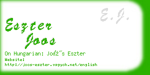 eszter joos business card